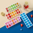 thumbnail image 2 of Silicone Ice Cube Tray, 4 Pack Easy-Release & Flexible 14-Ice Cube Trays with Spill-Resistant Removable Lid, Stackable Ice Trays with Covers for Freezer, 2 of 8