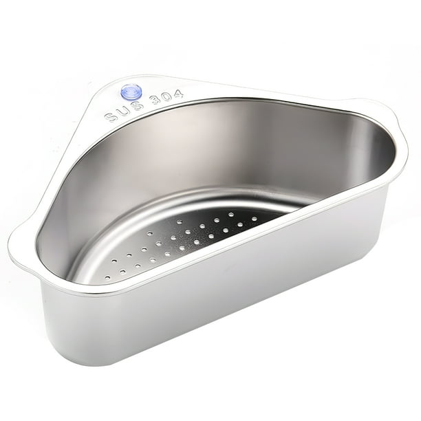 Organizador De Fregadero De Acero Inoxidable Bandeja De Filtro De Fregadero Triangular Multifuncional Cesta De Coladorhueco Cesta De Drenaje Segura Para Hotel De Cocina Interior Minnieouse HA016091-00