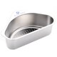 thumbnail image 1 of Organizador De Fregadero De Acero Inoxidable Bandeja De Filtro De Fregadero Triangular Multifuncional Cesta De Coladorhueco Cesta De Drenaje Segura Para Hotel De Cocina Interior Minnieouse HA016091-00, 1 of 6