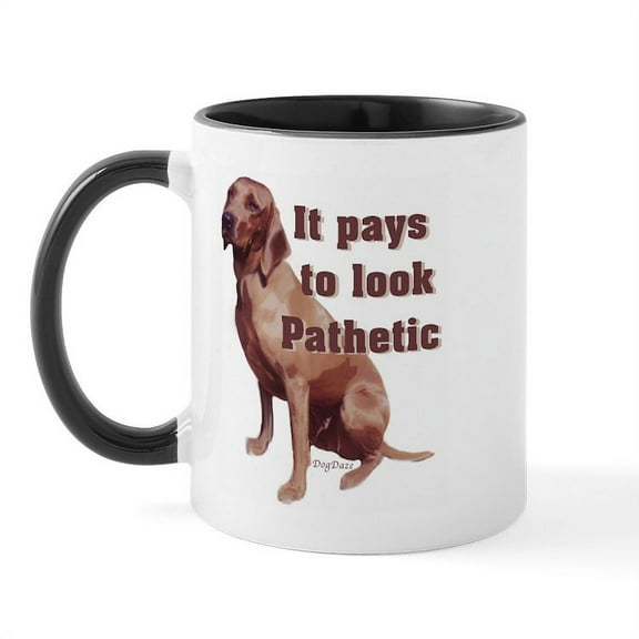 CafePress - Pathetic Redbone Coonhound Mug - 11 oz Ceramic Mug - Novelty Coffee Tea Cup