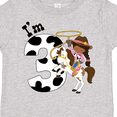 thumbnail image 4 of Inktastic I'm Three-cowgirl Riding Horse Birthday Girls Toddler T-Shirt, 4 of 5