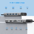 thumbnail image 2 of AUOSHI Docking Station for Laptop, 11-in-1 USB C Hub with Dual Monitor, 4K HDMI-Compatible, VGA, USB 3.0/2.0, 100W PD Charging, SD/TF, Ethernet, Audio for MacBook/Dell/HP, 2 of 9
