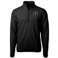 thumbnail image 2 of Men's Cutter & Buck  Black Inter Miami CF Big & Tall Cascade Eco Sherpa Fleece Quarter-Zip Pullover Jacket, 2 of 3