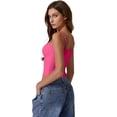 thumbnail image 4 of Camiseta sin mangas QINSEN Basic Spaghetti con doble forro para mujer, 4 of 5