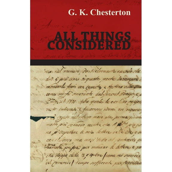All Things Considered, (Paperback)