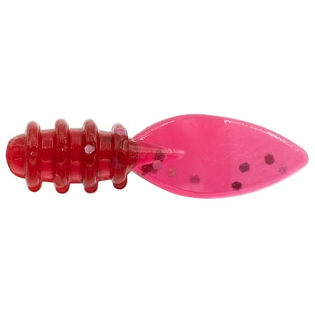Eurotackle Micro Finesse Leech 0.75 inch Ice Fishing Micro Soft Plastic Lure Red