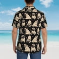 thumbnail image 6 of Fotbe French Bulldog Hawaiian Shirt for Men Unisex Summer Beach Casual Short Sleeve Cotton Linen Button Down Shirts-Small, 6 of 9