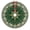 Green, Gold and Orange, variant on 30 in (76 cm) Christmas Tree Skirt, Green Gold Floral Damask Decorative Round Tree Base Cover for Living Room, Fireplace and Holiday Party Display