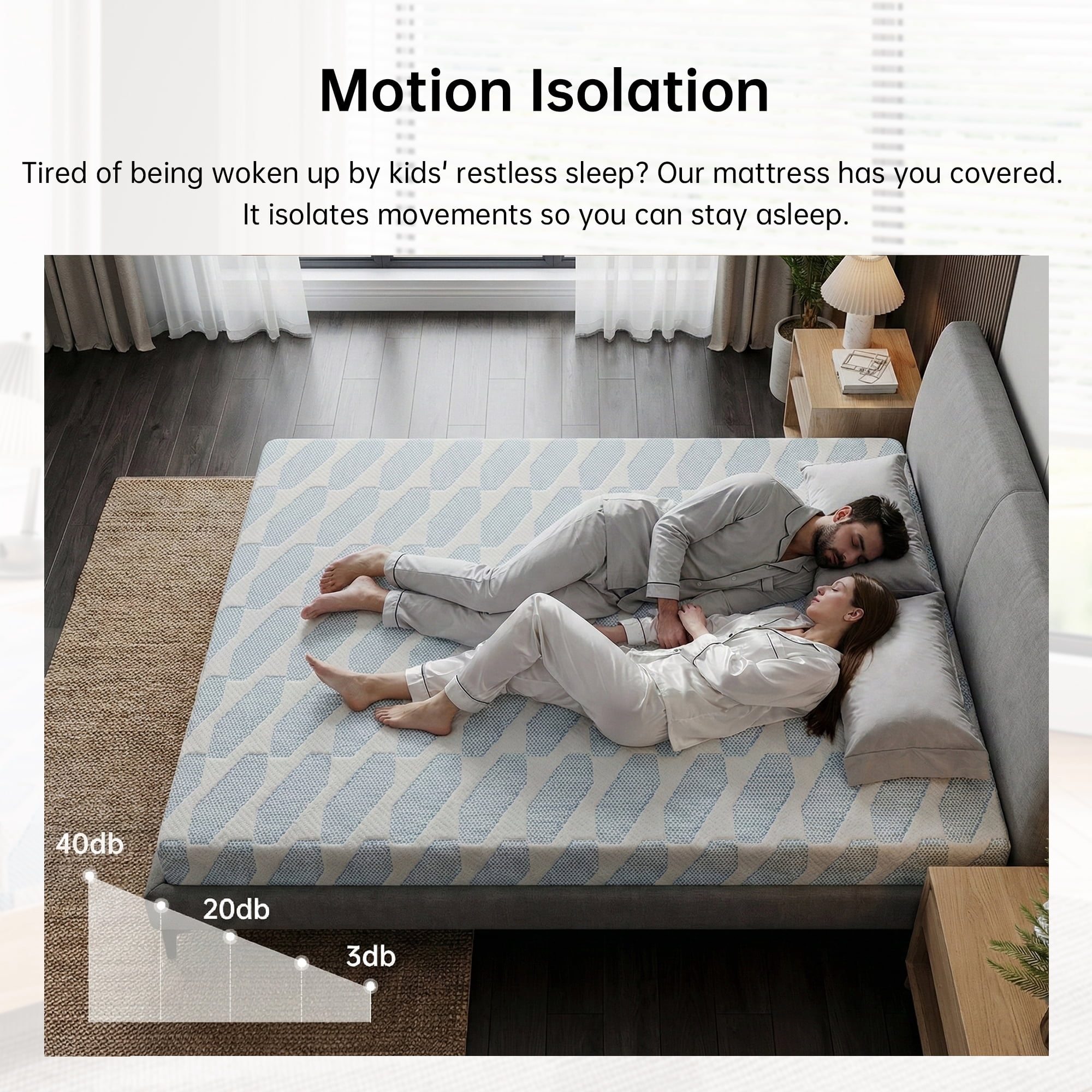 Gexpusm 8" Full Mattress,Cooling Memory Foam Mattress in a Box,Pressure Relieving,Medium Firm