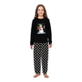 thumbnail image 4 of Family Matching Snowman Christmas Pajama Set, Black Festive Snowman with Bowling Pin Pattern, 4 of 7