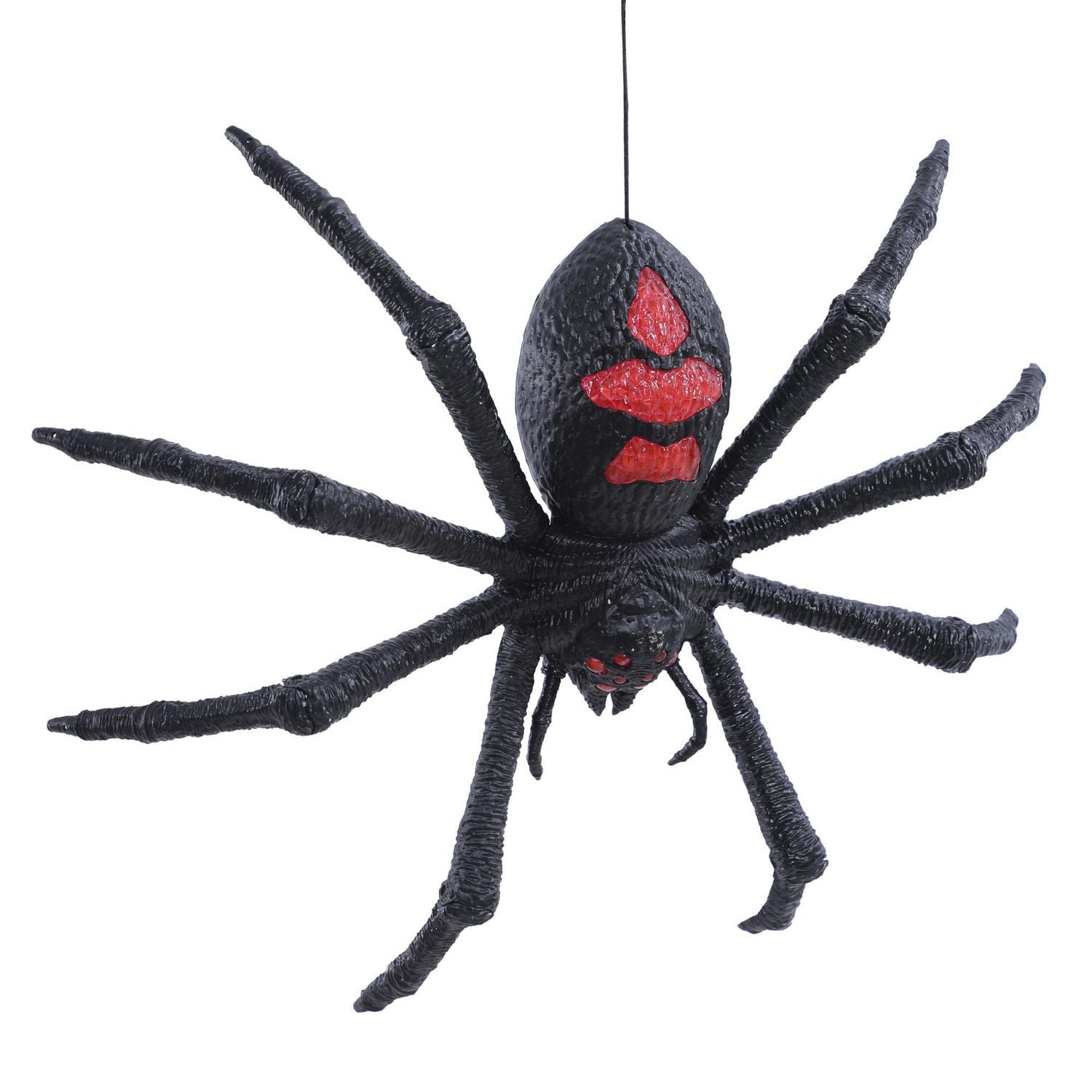 Façon de célébrer Halloween Décoration d'intérieur Araignée effrayante lumineuse à piles avec son