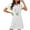 White, variant on Fazvaoo Women Nightgowns Short Sleeve Short Nightgowns Fashion Print Pajama(Black,Size S-XXL)