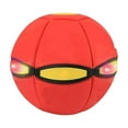 thumbnail image 2 of Bouncing Flying Saucer Disc with LED Light Effects, Soft Child-Safe Material and Unpredictable Gliding, Foldable Portable Toy for Parent-Child Interactive Play (Red), 2 of 8