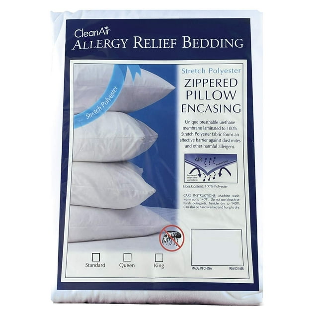 Bargoose Home Textiles - Protège-Oreiller, Housse d'Oreiller Imperméable Zippée (Simple, Blanc, King)