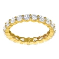 thumbnail image 1 of 14k Yellow Gold Prong-set Round-cut Cubic Zirconia Eternity Band, 1 of 1