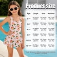thumbnail image 5 of DISNIMO Girls One Piece Swimsuits Peach Printed Quick Dry Sleeveless Swimwear Skirted Soft U Neck Swim Dress Hawaiian Beach Pool Party Bathing Suit, 5 of 8