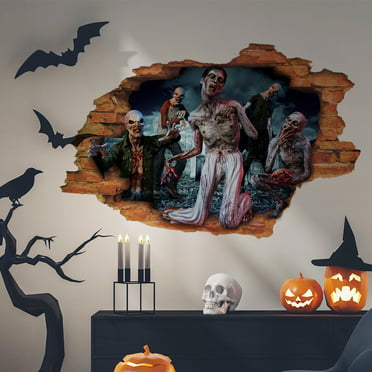 Decal ~ Flying Witch and Bats ~ HALLOWEEN: WALL OR WINDOW DECAL, Witch ...