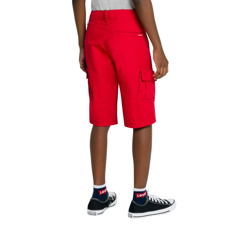 Red levi 2024 cargo shorts