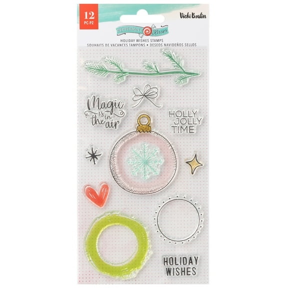Vicki Boutin Peppermint Kisses Clear Stamps 11/Pkg-