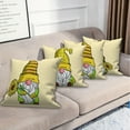 thumbnail image 3 of Dashan Cute Gnomes Throw Pillow Covers 16X16 4 PCS Yellow Couch Cushion Pillowcases for Bedroom Home Decor, 3 of 6