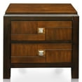 thumbnail image 6 of FOA Delia 4pc Walnut Wood Panel Bedroom Set - Cal King+Nightstand+Dresser+Mirror, 6 of 20