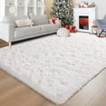 thumbnail image 4 of Homore Cute Fluffy Velvet Carpet Soft Washable Area Rugs for Bedroom/ Living Room Decoration,9'x12',Cream, 4 of 8