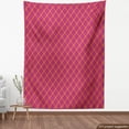 thumbnail image 4 of Ambesonne Buffalo Plaid Fabric by the Yard Upholstery, Tartan Minimalist Art, 1 Yard, Dark Pink and Orange, 4 of 5