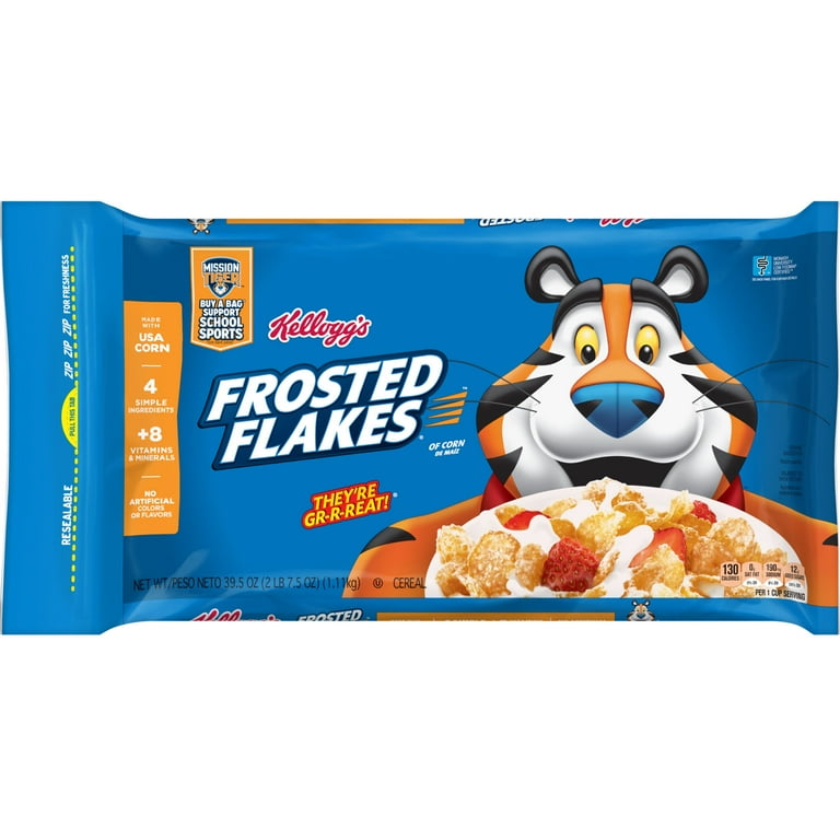 Frosted Flakes Breakfast Cereal 39.5oz with 8 Vitamins and