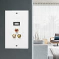 thumbnail image 1 of Wall Socket Panel,USB2.0 + 3 RCA Wall Plate Panel USB Wall Panel Luxury Finish, 1 of 10