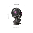 thumbnail image 3 of Ventilador recargable con clip, 3 velocidades y luz LED – Ventilador de escritorio USB portátil y silencioso para oficina, dormitorio y camping., 3 of 6
