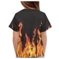 thumbnail image 4 of Garronmavis Orange Flame T-Shirts for Kids 9-10 Boys Girls Summer Short Sleeve Crewneck Shirts Lightweight Casual Sport Streetwear Tops Comfy Everyday Shirts for School & Play, 4 of 6