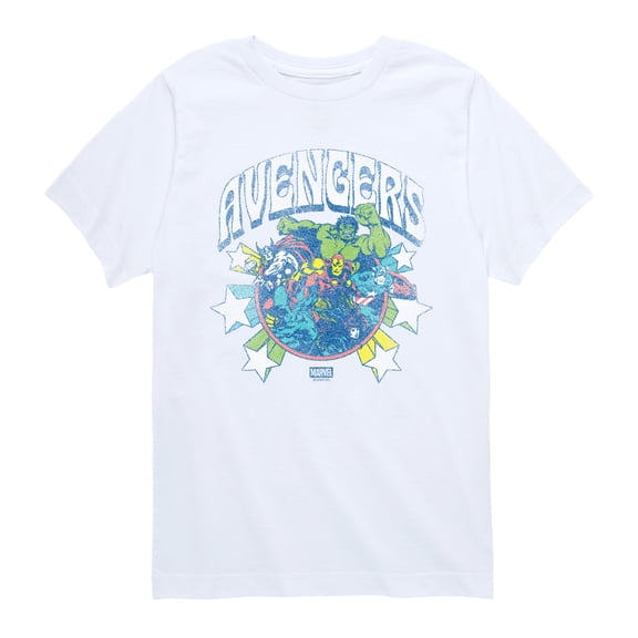 Avengers - Stars Tonal Washed - Youth Boys Short Sleeve Graphic T-Shirt