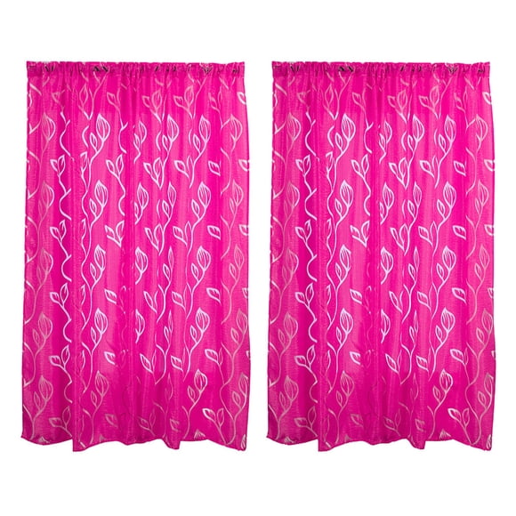 39x79IN 1Pcs Vines Leaves Tulle Door Window Curtain Drape French Country Farmhouse Vintage Window Drape Balance Privacy & Light Vertical Drapes for Living Room,Thermal Insulated Drapes