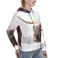 thumbnail image 6 of Xecao Yak Pattern Hoodies for Women Sweatshirts Long Sleeve Sweatshirts Pullover Outfits with Pocket-X-Large, 6 of 7