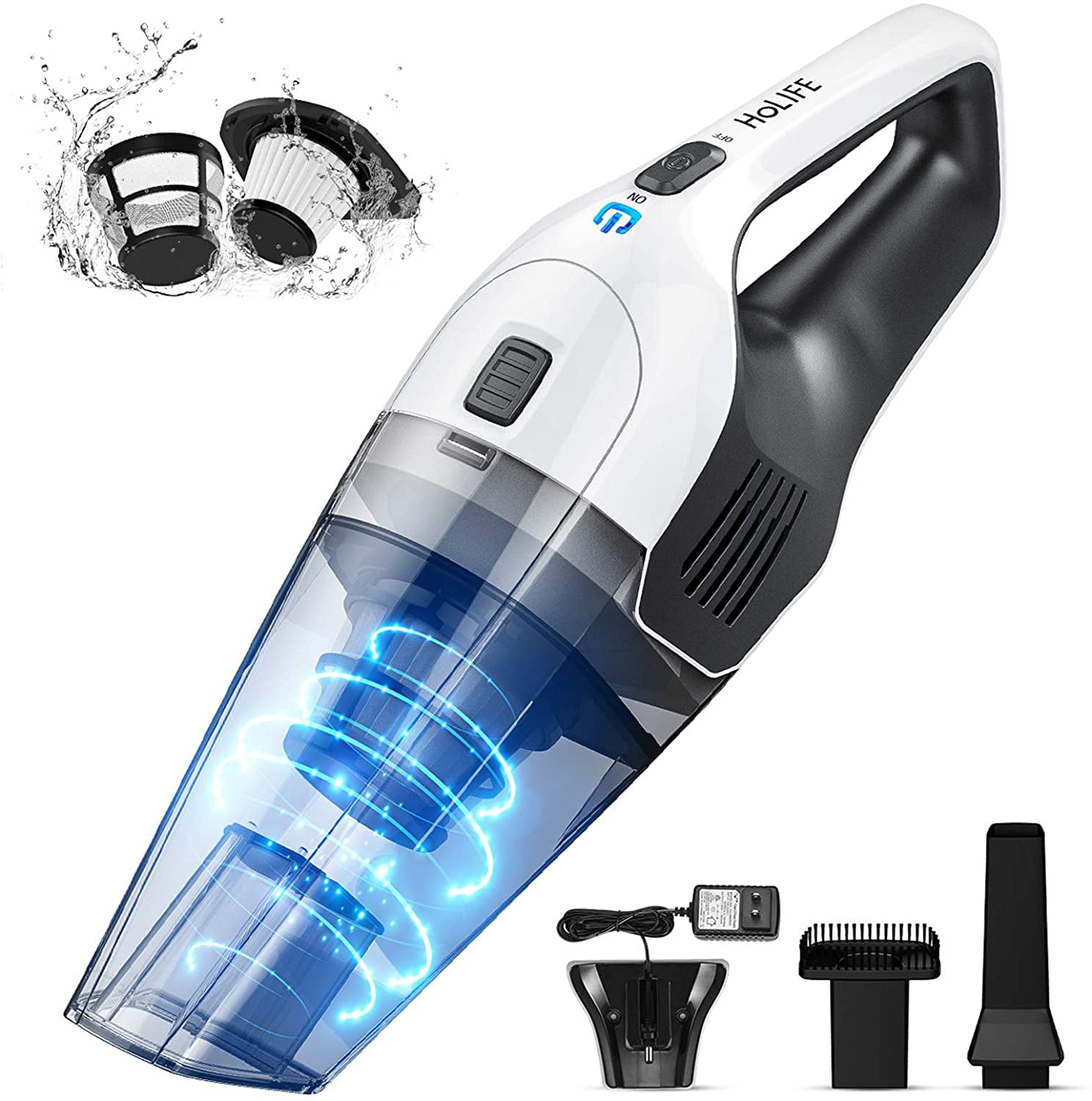 Cordless Handheld Vacuum Cleaner,Powered by Strong Motor,Lightweight Mini Vacuum Charge Car Vacuum Cleaner for Home and Car Cleaning 