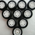 thumbnail image 1 of FUTUREORYY 30Pcs Rubber Wheels 5.70 8 Trailer Tire for Car Model Building and Replacement, 1 of 8