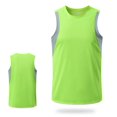 thumbnail image 5 of Hemlock Mens Summer Swim Shirts Sleeveless Workout Tank Top,Solid Color Combination Quick Drying Vest Men Relaxed Breathable Leisure Fitness Running, Green 3XL, 5 of 9