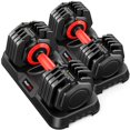thumbnail image 1 of Set de mancuernas ajustables MouldBody 25 lb con dial 10 en 1, 1 of 9