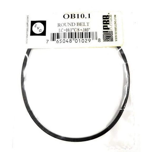 Drive Belt (Rubber Round Type) EVG/PRB OB10.1 I.C. 10.1" X C/S .103" Thick (1PC) for Tape Player Replacement