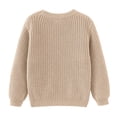 thumbnail image 4 of Gubotare Baby Girls Sweaters Girls Sweaters Kids Fall Winter Tops Long Sleeve Crew Neck Cable Knit Casual Spring Cozy Pullover 4T 5T (Beige,4-5 Years), 4 of 7