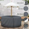 thumbnail image 2 of COVERS&ALL Patio Round Table and Chair Set Cover with Umbrella Hole - Heavyduty 12 Oz Waterproof Outdoor Backyard Furniture Cover with Air Pocket & Drawstring for Snug fit. (109" Dia x 24" H, Grey), 2 of 8
