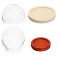thumbnail image 5 of Monyance small glass display case 2pcs Glass Dome Small Display Case Wood Base Transparent Glass Display Domes(1.18X1.18X1.18Inches), 5 of 10