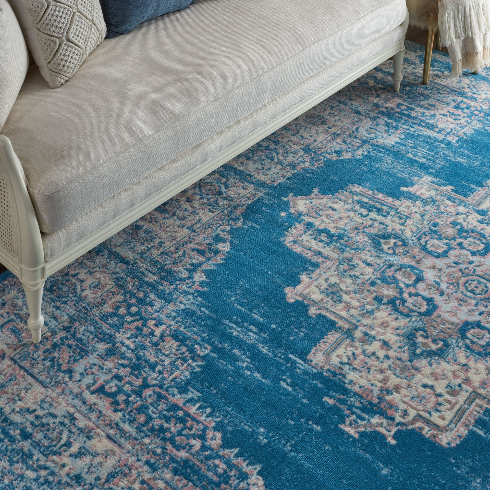Nourison Grafix GRF14 Indoor Area Rug - Blue 8'6" x 12'