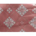 thumbnail image 4 of oneOone Georgette Viscose Pink Salmon Fabric Floral & Tiles Moroccan Sewing Craft Projects Fabric Prints By Yard 42 Inch Wide, 4 of 4
