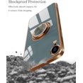 thumbnail image 6 of Case for iPhone XR Case 6.1" Silicone Electroplated Bumper Cover Ring Holder Stand Shockproof Impacted Holder Soft Flexible TPU Phone Cases - Gray, 6 of 17