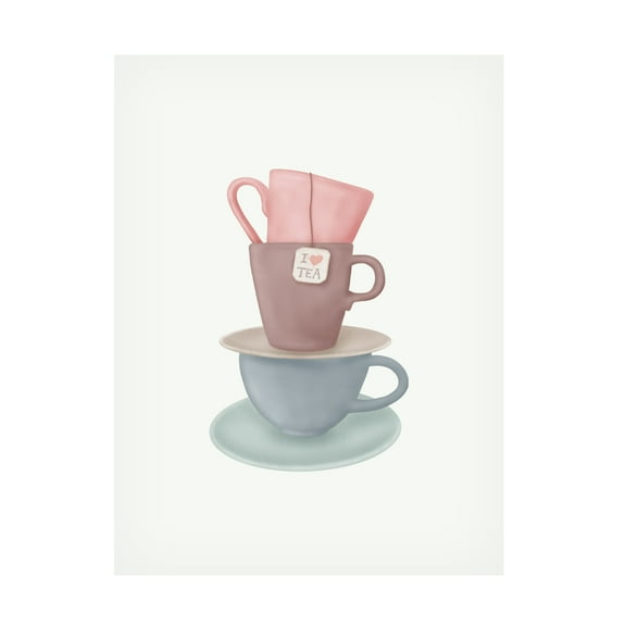 Trademark Fine Art Aminah Eleonora  I Love TEA Canvas Wall Art