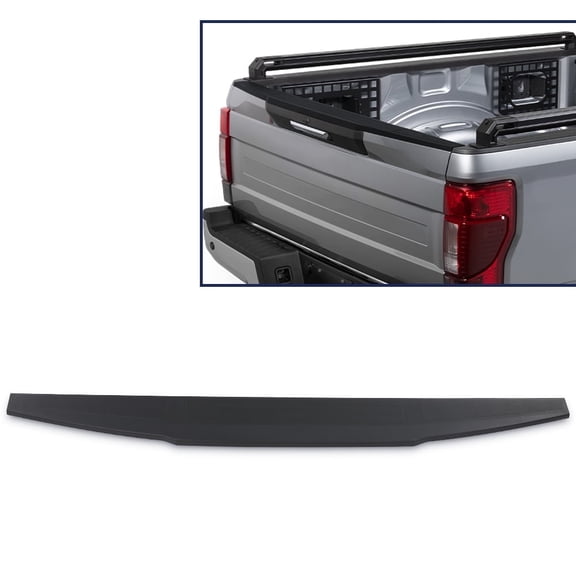 Tailgate Top Trim Cap Cover Molding Fit for 2017-2022 Ford F250 F350 F450 F550 Super Duty HC3Z-9941018-AD Black