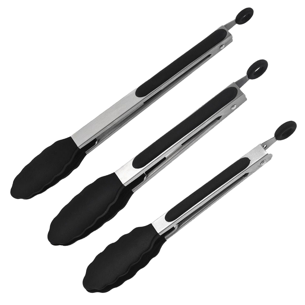 Kitchen pliers heatresistant cooking pliers set of 3 pieces, stainless