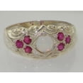 thumbnail image 5 of LBG 925 Sterling Silver Natural Opal and Ruby Womens Band Ring - Size 11.75, 5 of 6