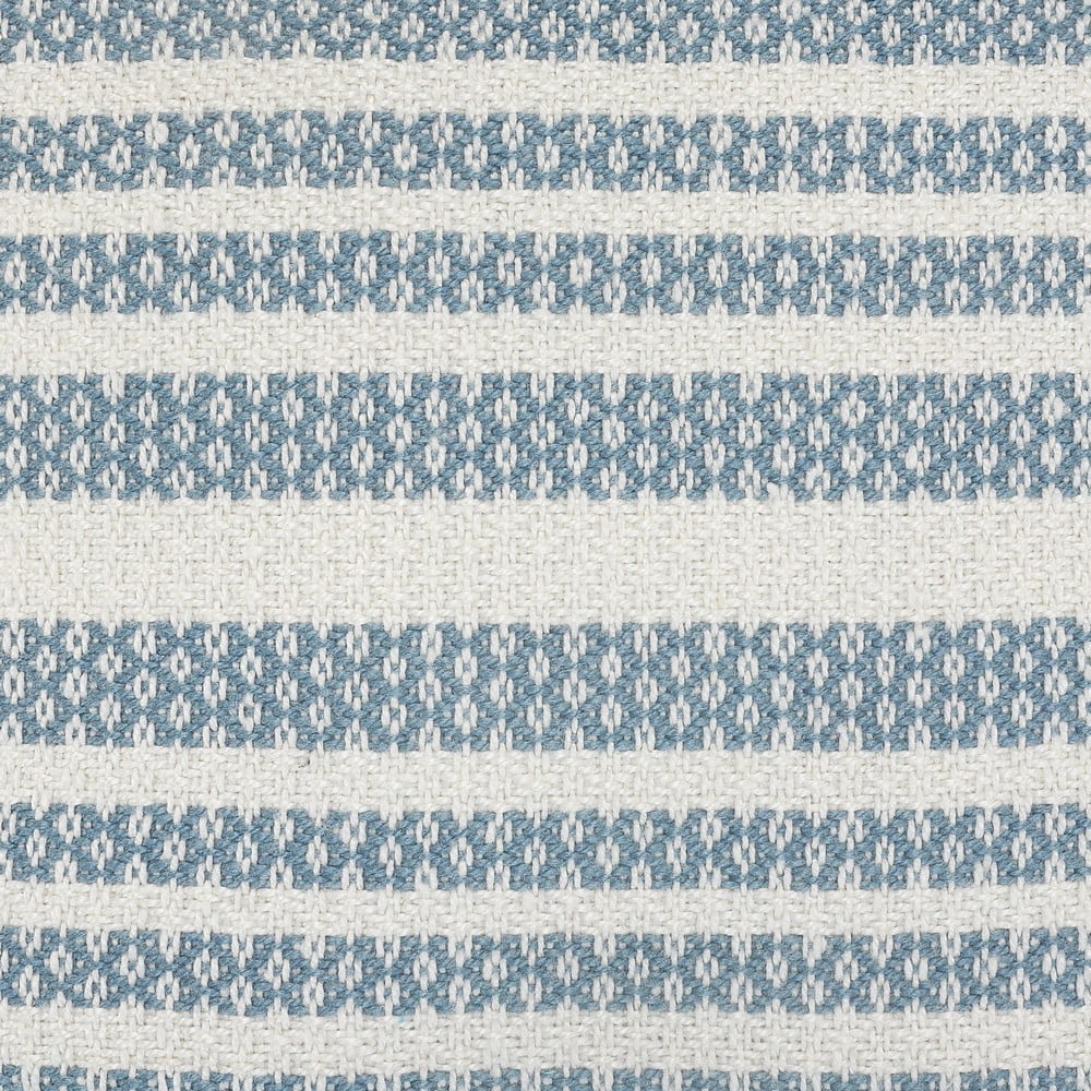 Ox Bay Bailey 24" x 24" Blue/White Striped Polyester Adult Decorative Indoor/Outdoor Throw Pillow